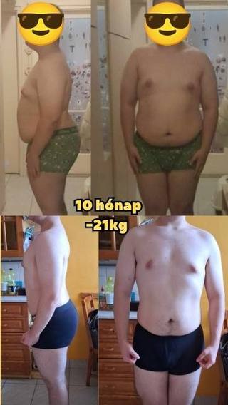 Kliens átalakulás: −21 kg · 10 hónap