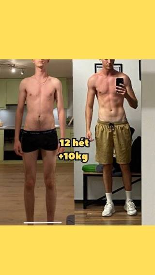 Kliens átalakulás: +10 kg izom · 12 hét