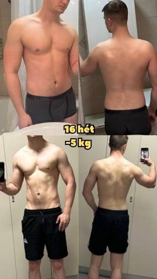 Kliens átalakulás: −5 kg · szálkásítás